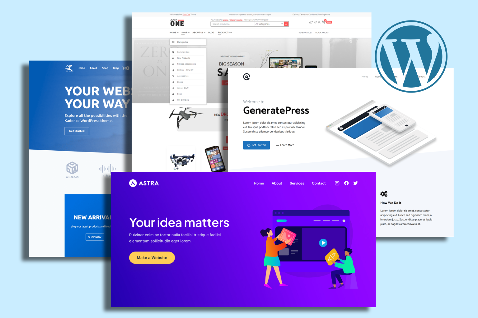 ตัวอย่างเว็บ WordPress